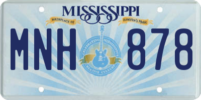 MS license plate MNH878