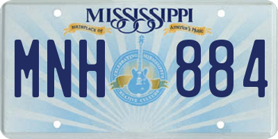 MS license plate MNH884