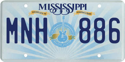MS license plate MNH886