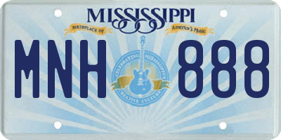 MS license plate MNH888
