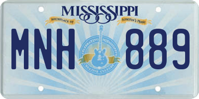 MS license plate MNH889