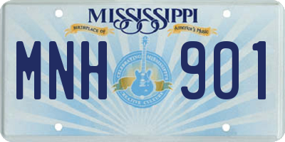 MS license plate MNH901