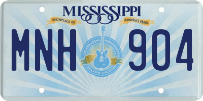MS license plate MNH904