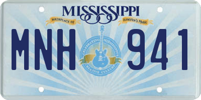 MS license plate MNH941