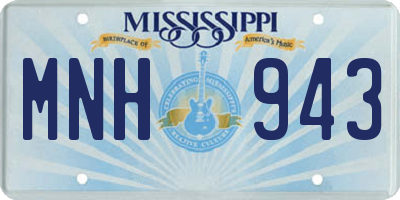 MS license plate MNH943