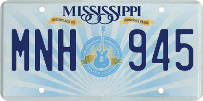 MS license plate MNH945