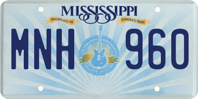 MS license plate MNH960