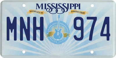 MS license plate MNH974