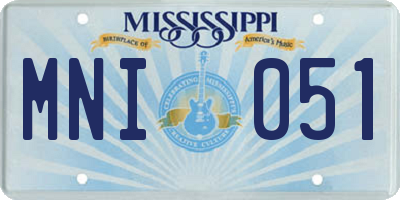 MS license plate MNI051