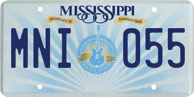 MS license plate MNI055