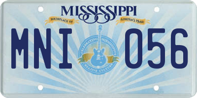 MS license plate MNI056