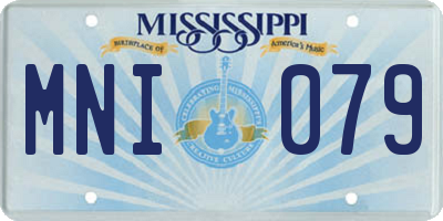 MS license plate MNI079
