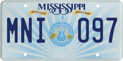 MS license plate MNI097