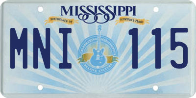 MS license plate MNI115
