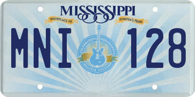 MS license plate MNI128