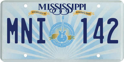 MS license plate MNI142