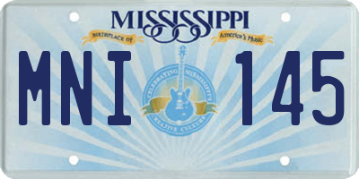 MS license plate MNI145