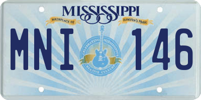 MS license plate MNI146