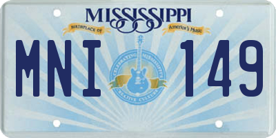MS license plate MNI149