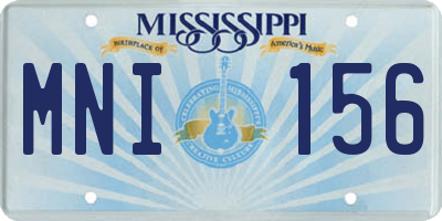 MS license plate MNI156