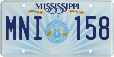 MS license plate MNI158