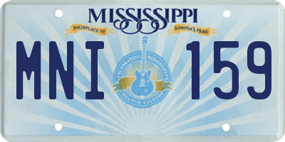 MS license plate MNI159