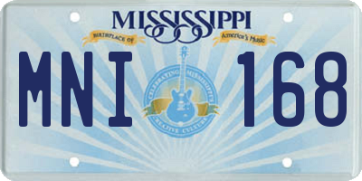 MS license plate MNI168