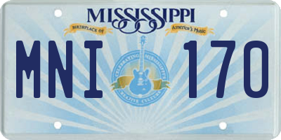 MS license plate MNI170