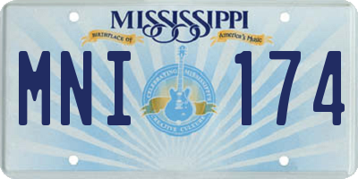MS license plate MNI174