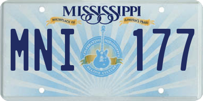 MS license plate MNI177