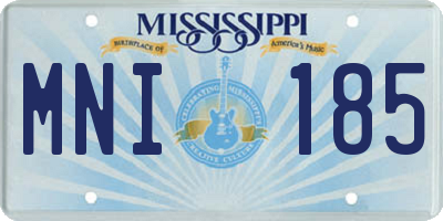 MS license plate MNI185