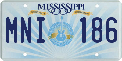 MS license plate MNI186