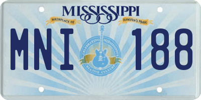 MS license plate MNI188