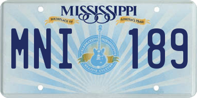 MS license plate MNI189