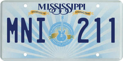 MS license plate MNI211