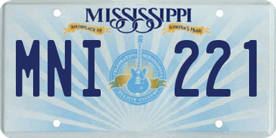 MS license plate MNI221
