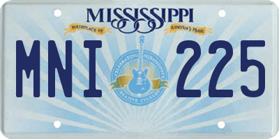 MS license plate MNI225