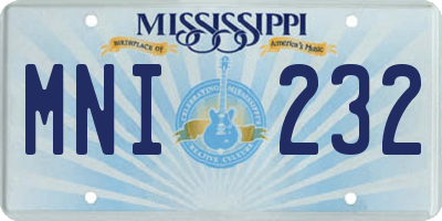 MS license plate MNI232