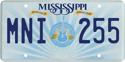 MS license plate MNI255