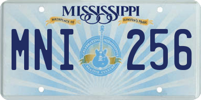 MS license plate MNI256