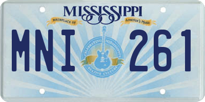 MS license plate MNI261