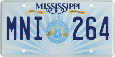 MS license plate MNI264