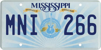 MS license plate MNI266