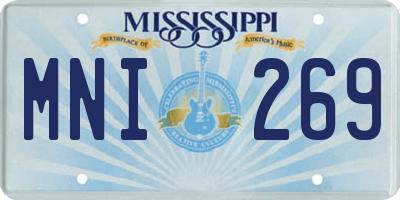 MS license plate MNI269