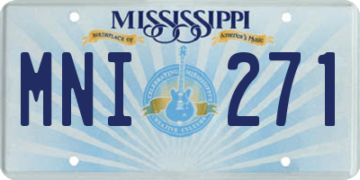 MS license plate MNI271