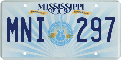 MS license plate MNI297