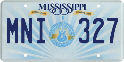 MS license plate MNI327