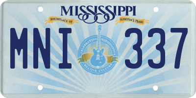 MS license plate MNI337