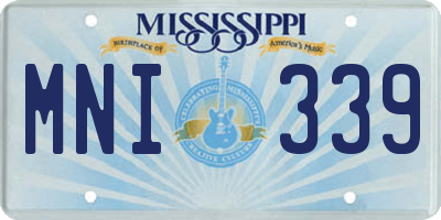 MS license plate MNI339