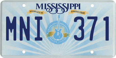 MS license plate MNI371